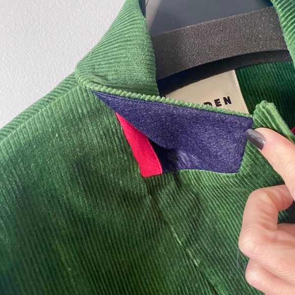 Boden Stamford corduroy Blazer in fern green size 12 - Picture 3 of 4